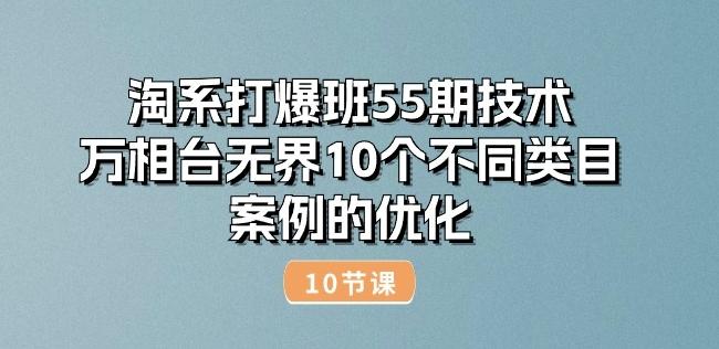 淘系打爆班55期技术：万相台无界10个不同类目案例的优化(10节)-蜜桃网创