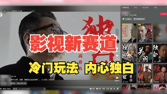 最新影视解说玩法，人物独白，30天涨粉24万+，全流程拆解【揭秘】-蜜桃网创