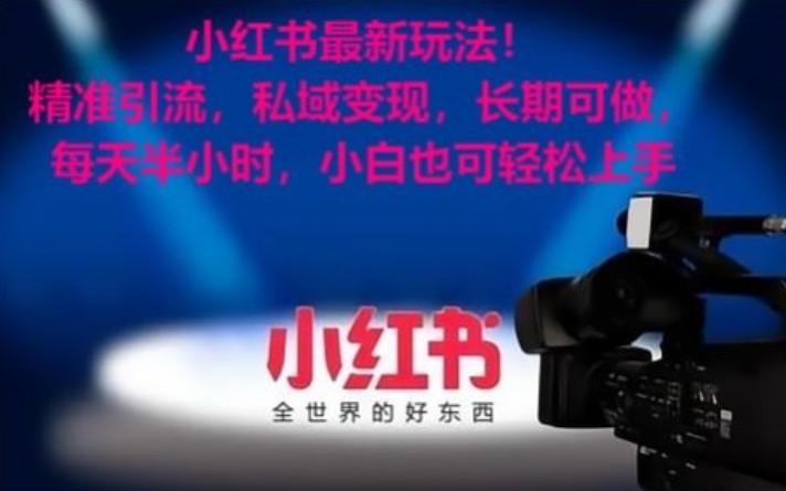 小红书最新玩法!精准引流,私域变现,长期可做,每天半小时,小白也可轻松上手-蜜桃网创