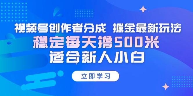 【蓝海项目】视频号创作者分成 掘金最新玩法 稳定每天撸500米 适合新人小白-蜜桃网创