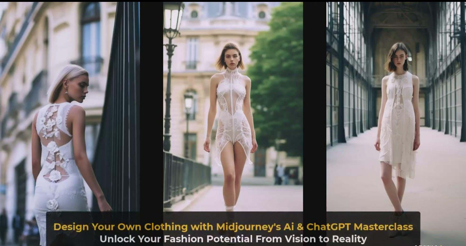 图片[4]-利用 Midjourneys Ai 人工智能设计自己的服装AI大师班-10节课-中英字幕-蜜桃网创