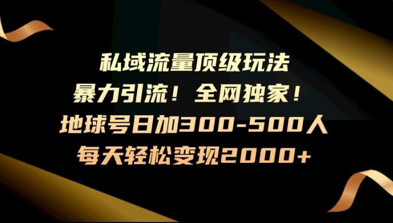 暴力引流,全网独家,地球号日加300-500人,私域流量顶级玩法,每天轻松变现2000+-蜜桃网创