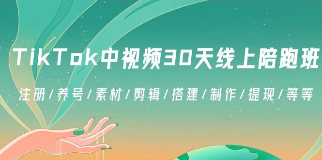 TikTok中视频-30天线上陪跑班:注册/养号/素材/剪辑/搭建/制作/提现/等等-蜜桃网创