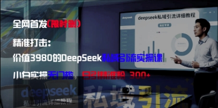 精准打击：价值3980的DeepSeek私域引流实操课，小白实操无门槛，日引精准粉300+-蜜桃网创