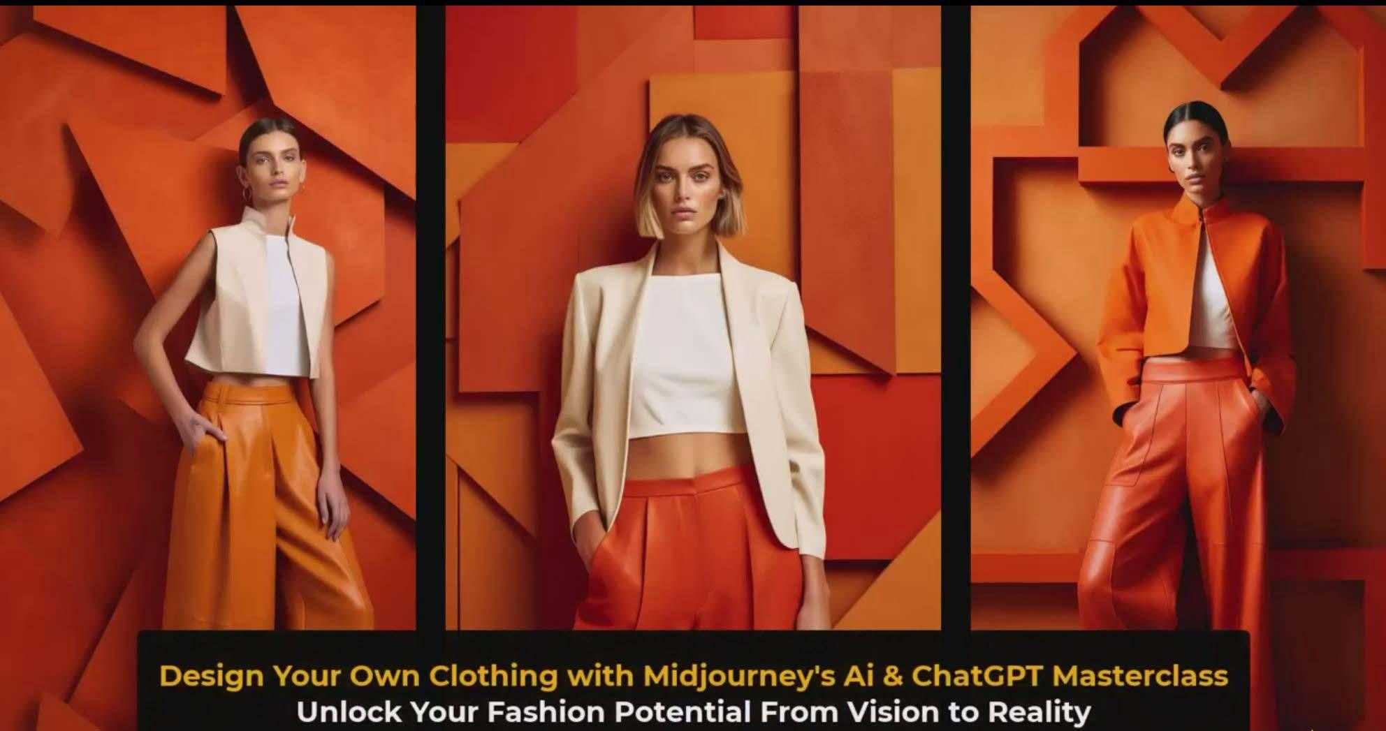 图片[3]-利用 Midjourneys Ai 人工智能设计自己的服装AI大师班-10节课-中英字幕-蜜桃网创