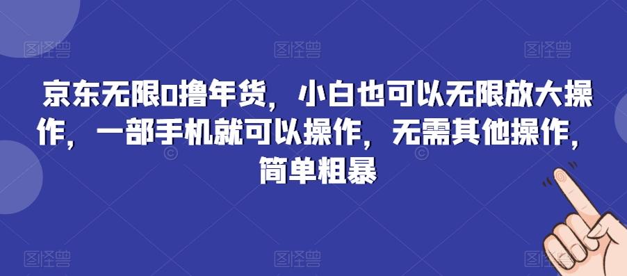 京东无限0撸年货,小白也可以无限放大操作,一部手机就可以操作,无需其他操作,简单粗暴-蜜桃网创