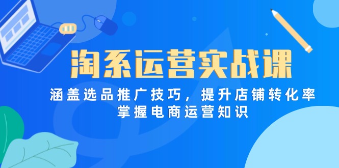 淘系运营实战课，涵盖选品推广技巧，提升店铺转化率，掌握电商运营知识-蜜桃网创