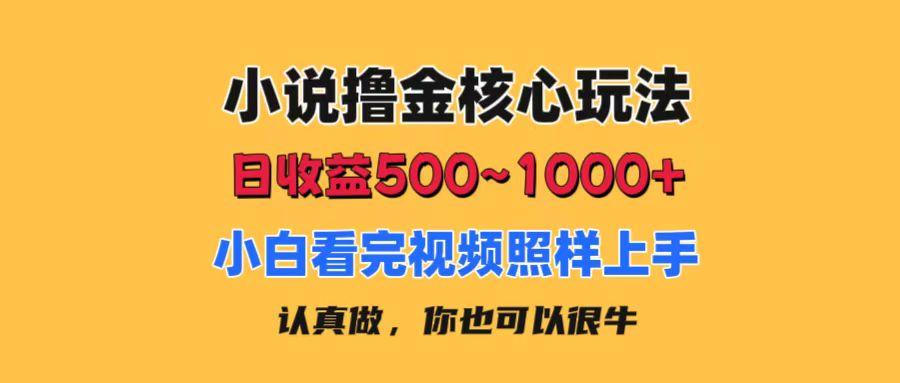 小说撸金核心玩法，日收益500-1000+，小白看完照样上手，0成本有手就行-蜜桃网创