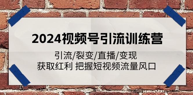 2024视频号引流训练营：引流/裂变/直播/变现 获取红利 把握短视频流量风口-蜜桃网创