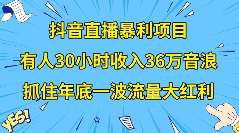 抖音直播暴利项目，有人30小时收入36万音浪，公司宣传片年会视频制作，抓住年底一波流量大红利【揭秘】-蜜桃网创