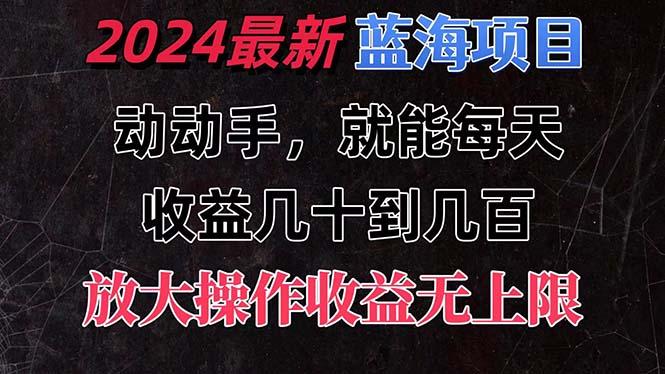 有手就行的2024全新蓝海项目，每天1小时收益几十到几百，可放大操作收…-蜜桃网创