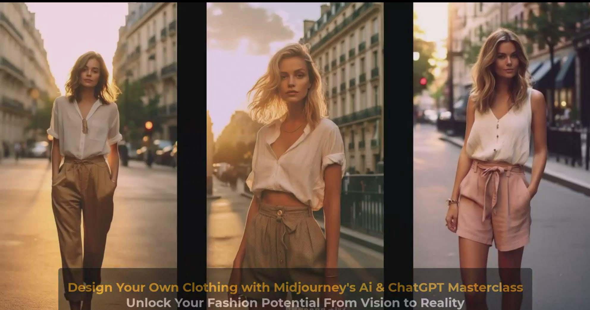 图片[9]-利用 Midjourneys Ai 人工智能设计自己的服装AI大师班-10节课-中英字幕-蜜桃网创