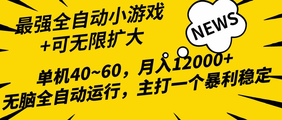 (10046期)2024最新全网独家小游戏全自动，单机40~60,稳定躺赚，小白都能月入过万-蜜桃网创