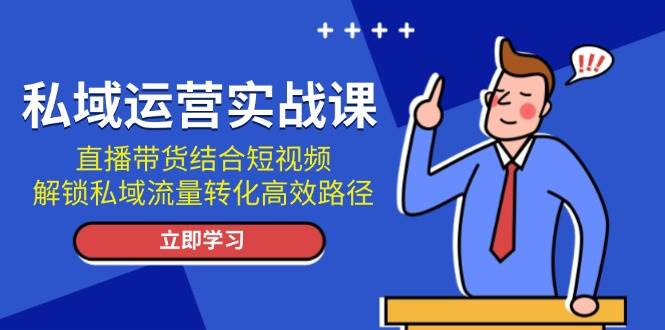 私域运营实战课：直播带货结合短视频，解锁私域流量转化高效路径-蜜桃网创