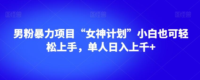 男粉暴力项目“女神计划”小白也可轻松上手，单人日入上千+【揭秘】-蜜桃网创