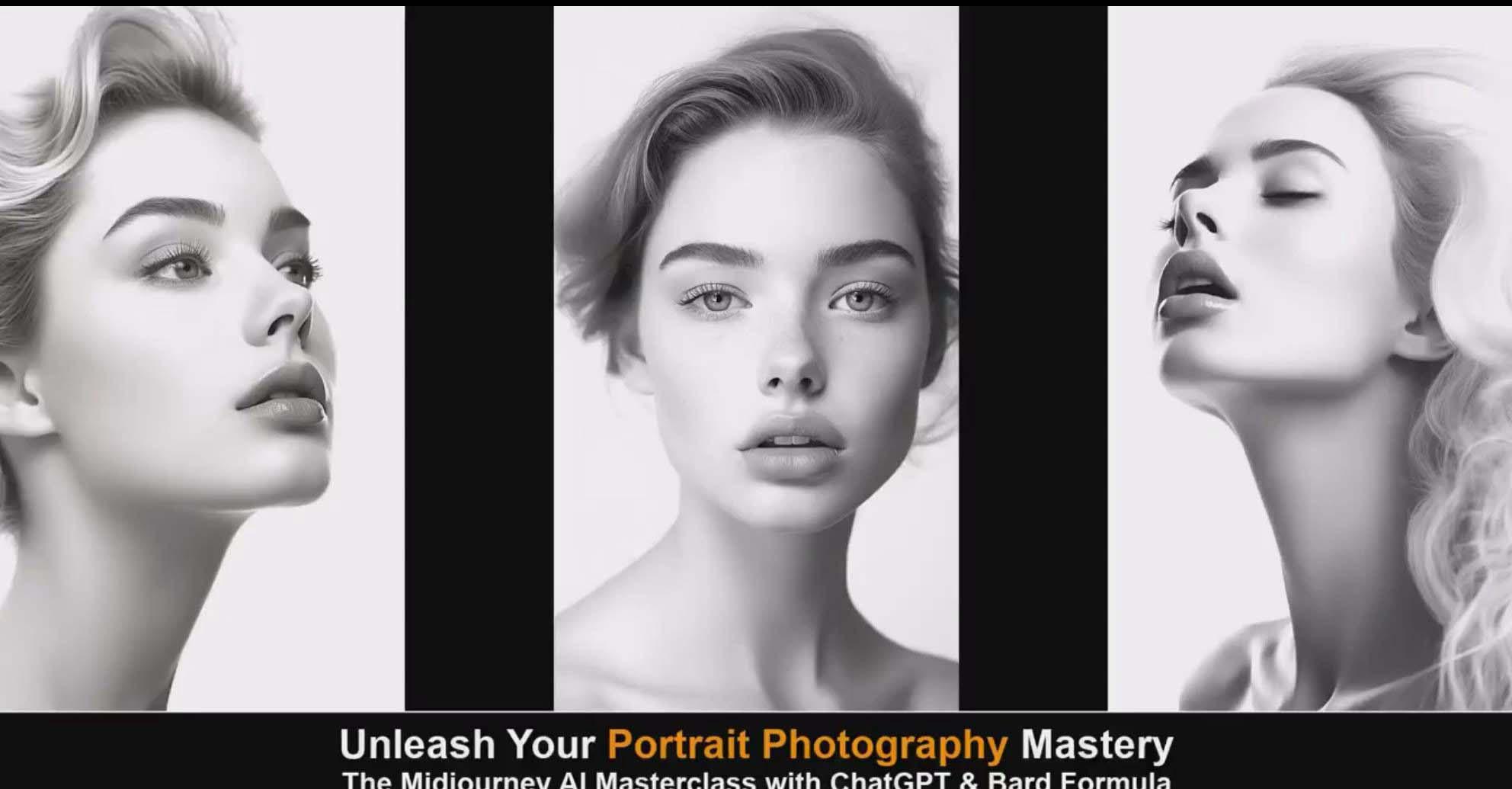 图片[1]-(9312期)Midjourney v5 ChatGPT 和 Bard AI人工智能人像摄影大师班-15节-中英字幕-蜜桃网创