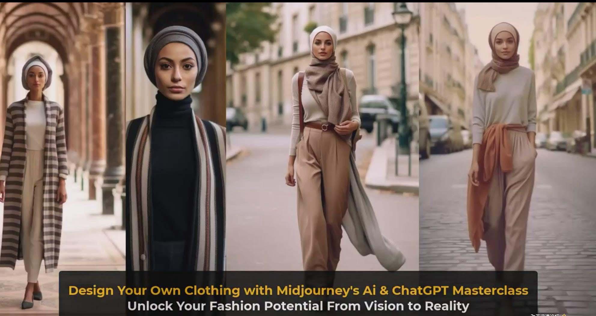 图片[10]-利用 Midjourneys Ai 人工智能设计自己的服装AI大师班-10节课-中英字幕-蜜桃网创