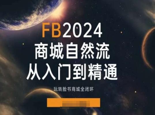 2024Faceboo商城自然流(从入门到精通)，玩转脸书商城全闭环-蜜桃网创