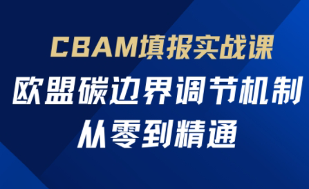 欧盟CBAM填报实战从零到精通-蜜桃网创