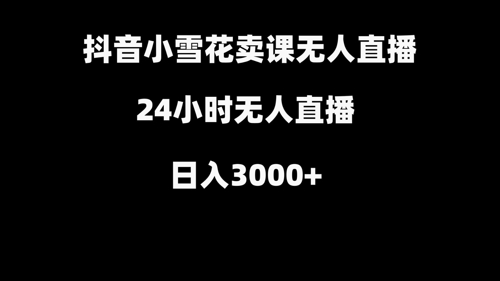抖音小雪花卖缝补收纳教学视频课程，无人直播日入3000+-蜜桃网创