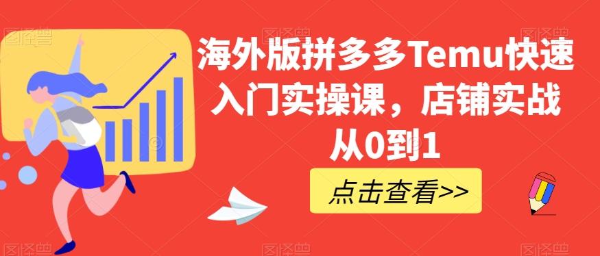 海外版拼多多Temu快速入门实操课，店铺实战从0到1-蜜桃网创