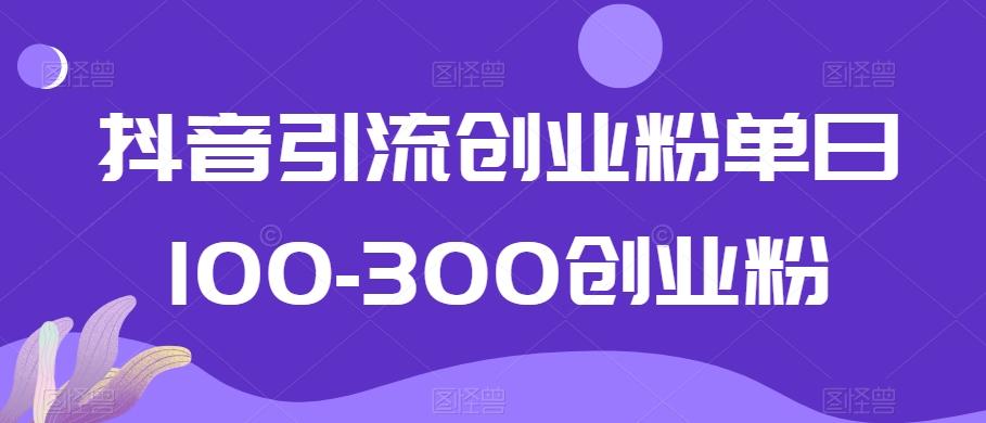 抖音引流创业粉单日100-300创业粉【揭秘】-蜜桃网创