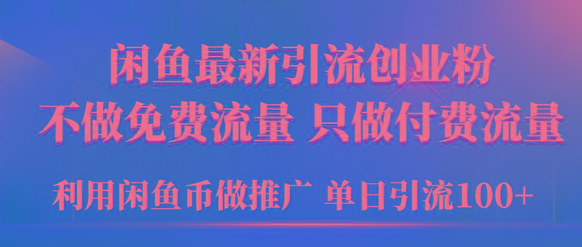 (9584期)2024年闲鱼币推广引流创业粉，不做免费流量，只做付费流量，单日引流100+-蜜桃网创