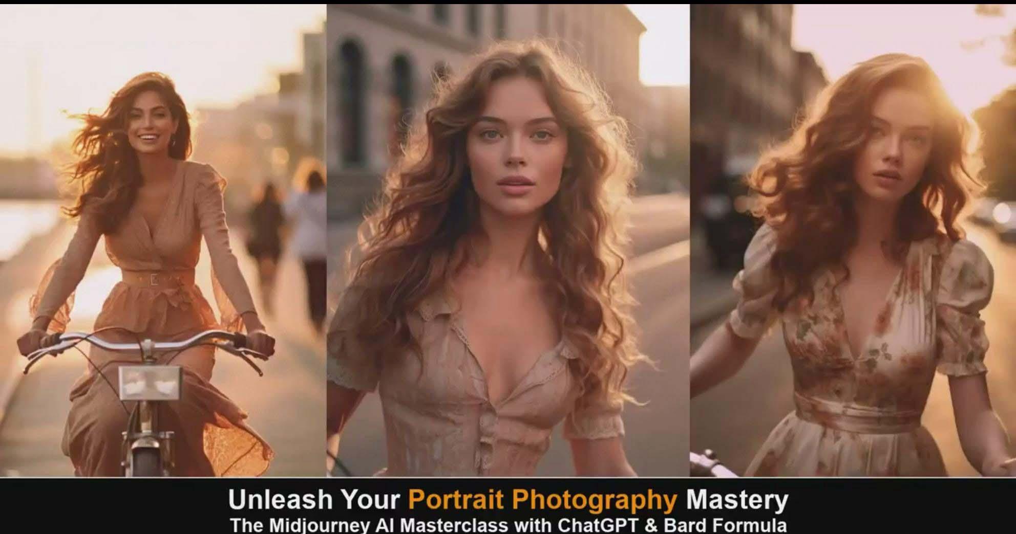 图片[4]-(9312期)Midjourney v5 ChatGPT 和 Bard AI人工智能人像摄影大师班-15节-中英字幕-蜜桃网创