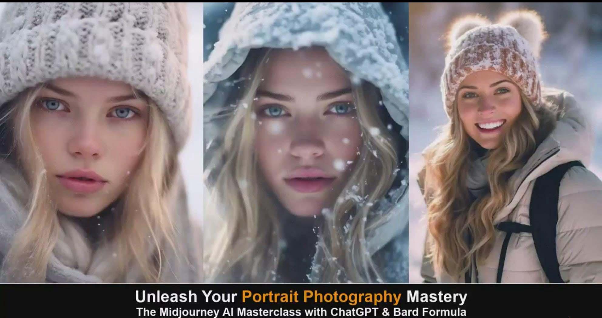 图片[5]-(9312期)Midjourney v5 ChatGPT 和 Bard AI人工智能人像摄影大师班-15节-中英字幕-蜜桃网创