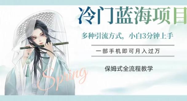 冷门蓝海项目,操作简单,小白3分钟上手,多种引流方式,保姆式全流程教学【揭秘】-蜜桃网创