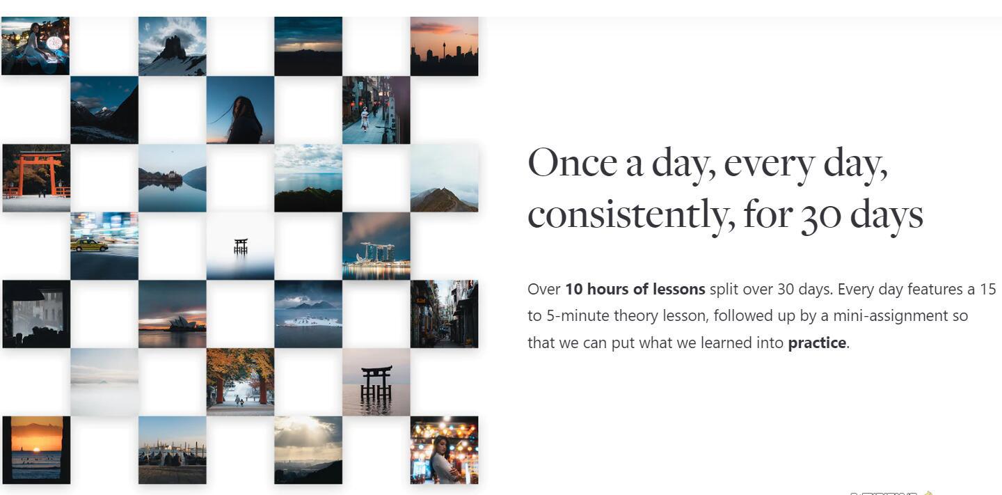 网红摄影师Pat Kay – 30天摄影基础知识加速器教程-30节课-中英字幕-蜜桃网创