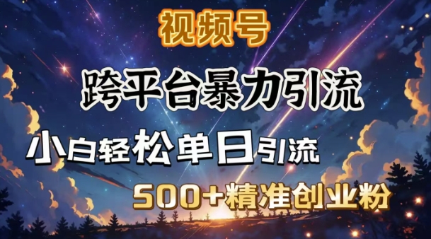 跨平台暴力引流，私域完美闭环，日引500+精准创业粉-蜜桃网创