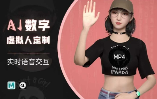 Ai数字人虚拟(智能体)实时语音交互特训营,自行定制超写实角色AI数字人交互技术-蜜桃网创
