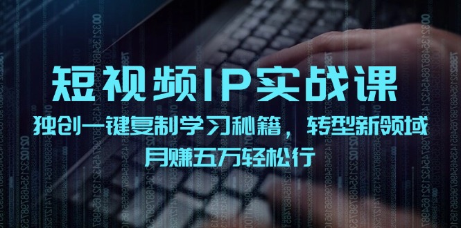 短视频IP实战课，独创一键复制学习秘籍，转战新领域，月赚五万轻松行-蜜桃网创