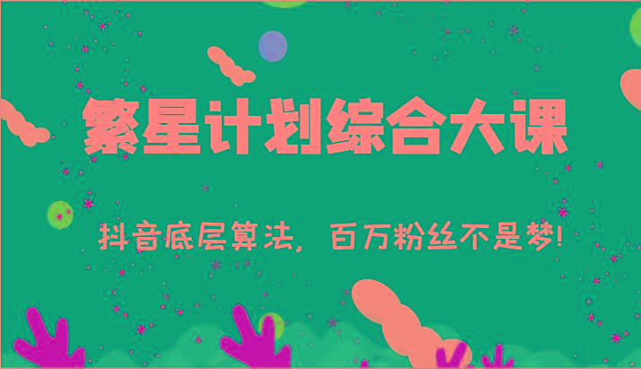 2024繁星计划综合大课：抖音底层算法，百万粉丝不是梦!(77节)-蜜桃网创