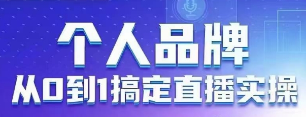 个人品牌：从0到1搞定直播实操，用直播为你的个人品牌赋能，六大实操板块，放大个人影响力-蜜桃网创