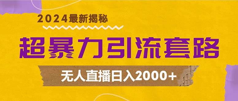 超暴力引流套路，无人直播日入2000+-蜜桃网创