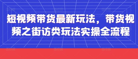 短视频带货最新玩法，带货视频之街访类玩法实操全流程-蜜桃网创