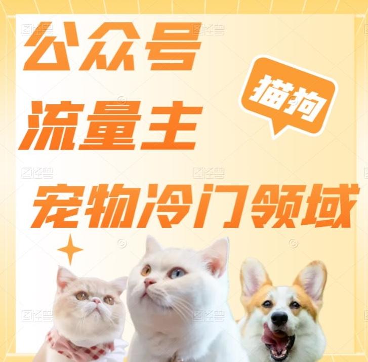 公众号流量主，萌宠冷门领域，单日收益2000+，简单暴力掘金，矩阵操作，无限放大收益！-蜜桃网创