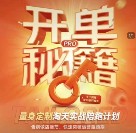 淘宝开单秘籍PRO，量身定制淘天实战陪跑计划，告别做店迷茫、快速突破运营瓶颈期(更新)-蜜桃网创
