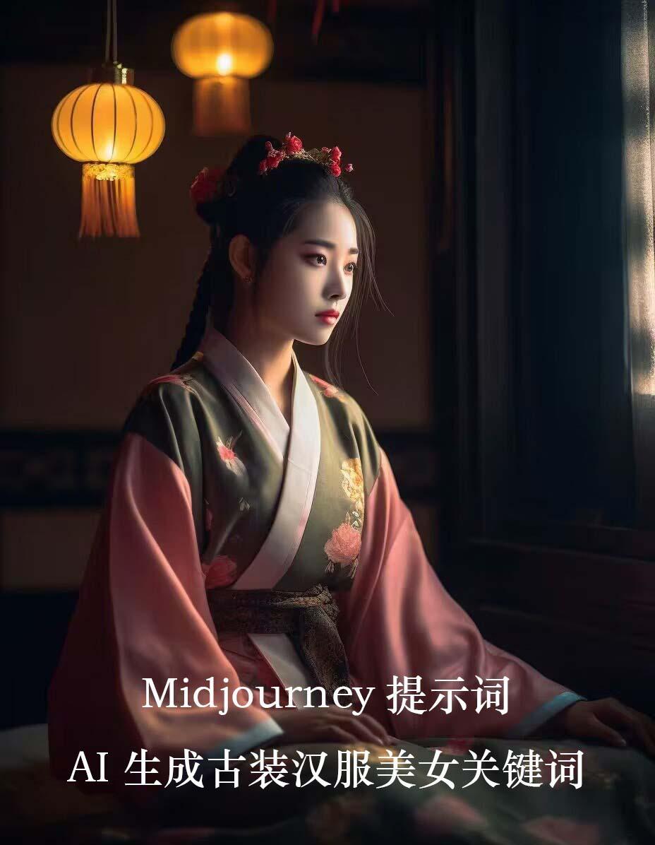 Midjourney关键词-AI生成中国风古装汉服美女人像提示关键词-蜜桃网创