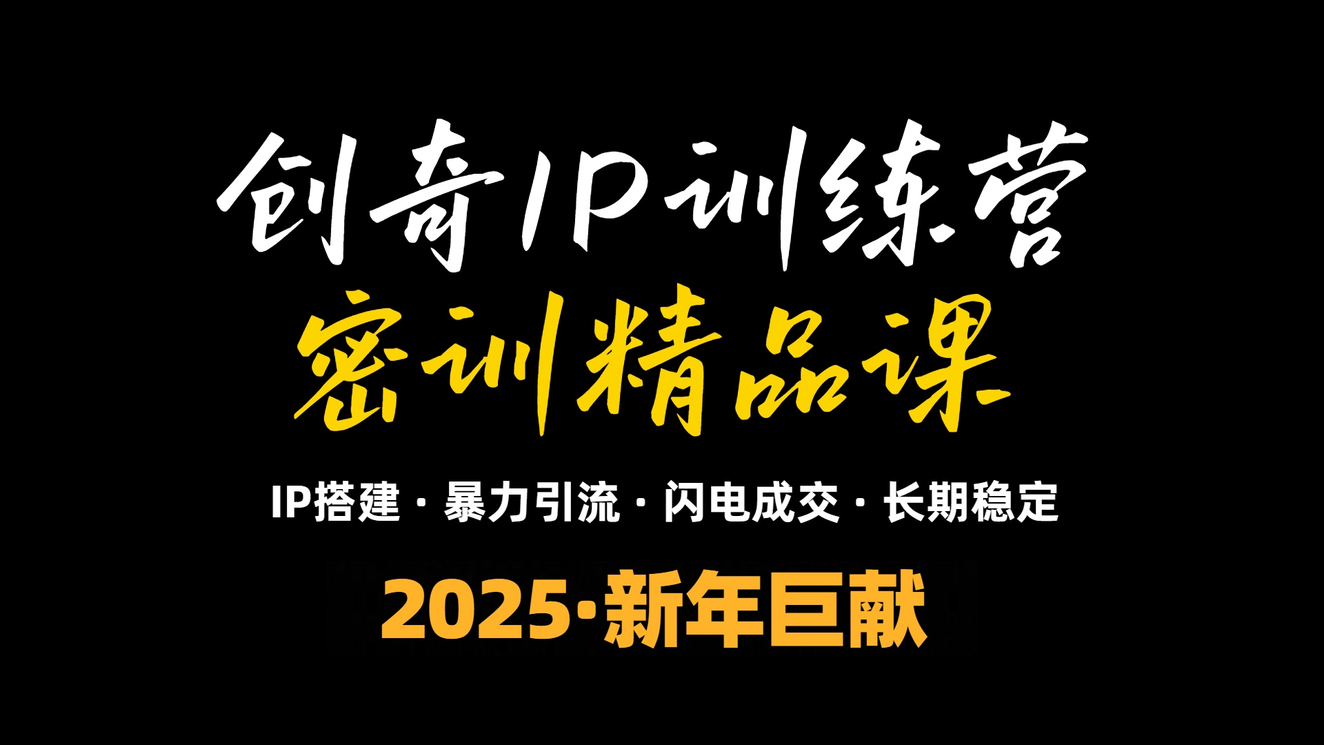 2025年“知识付费IP训练营”小白避坑年赚百万，暴力引流，闪电成交-蜜桃网创