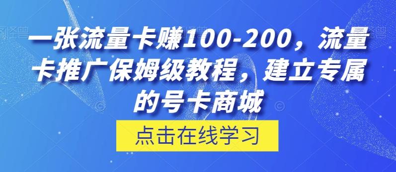 一张流量卡赚100-200，流量卡推广保姆级教程，建立专属的号卡商城-蜜桃网创