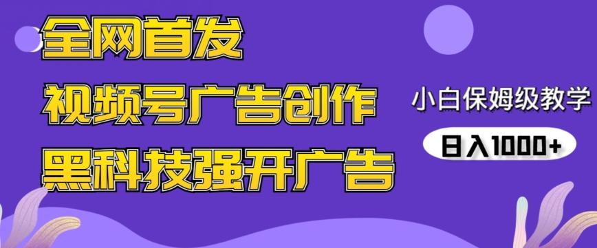 全网首发蝴蝶号广告创作，用AI做视频，黑科技强开广告，小白跟着做，日入1000+【揭秘】-蜜桃网创
